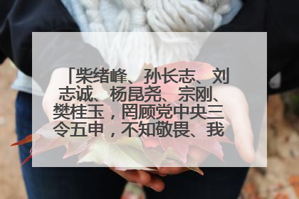 柴绪峰、孙长志、刘志诚、杨昆尧、宗刚、樊桂玉，罔顾党中央三令五申，不知敬畏、我行我素、肆意妄为！