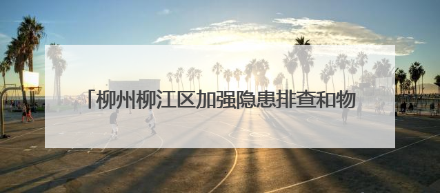 柳州柳江区加强隐患排查和物资储备 筑牢汛期“安全堤”