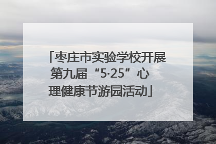 枣庄市实验学校开展第九届“5·25”心理健康节游园活动
