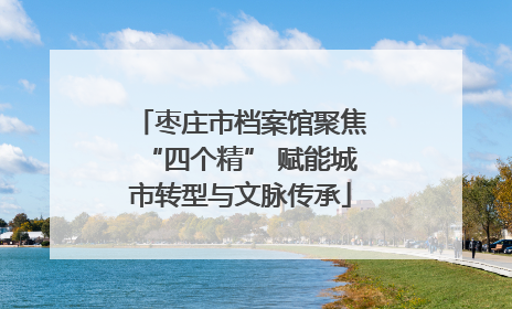 枣庄市档案馆聚焦“四个精” 赋能城市转型与文脉传承
