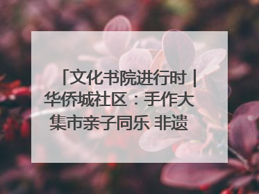 文化书院进行时｜华侨城社区：手作大集市亲子同乐 非遗传承暖邻心