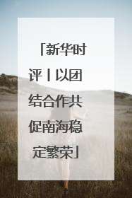 新华时评丨以团结合作共促南海稳定繁荣