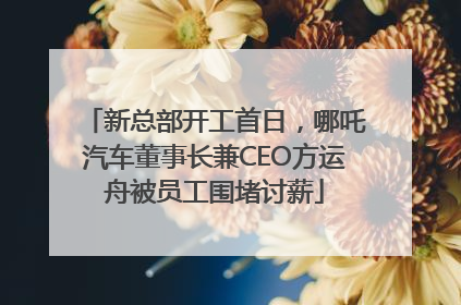 新总部开工首日，哪吒汽车董事长兼CEO方运舟被员工围堵讨薪