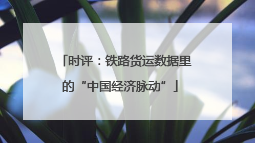 时评：铁路货运数据里的“中国经济脉动”