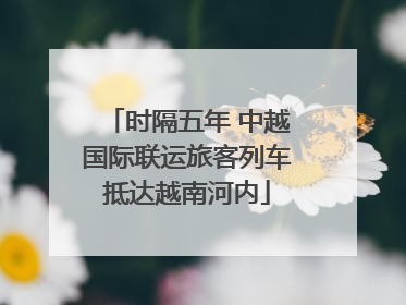 时隔五年 中越国际联运旅客列车抵达越南河内