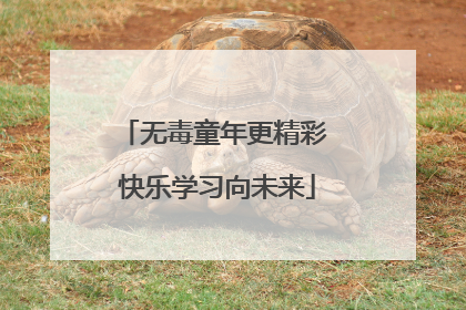 无毒童年更精彩 快乐学习向未来