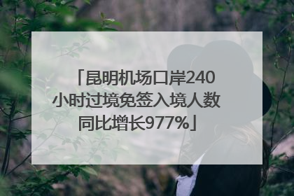 昆明机场口岸240小时过境免签入境人数同比增长977%
