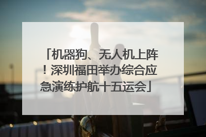 机器狗、无人机上阵！深圳福田举办综合应急演练护航十五运会