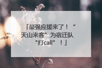 最强应援来了！“天山来客”为宿迁队“打call”！