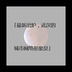 最新出炉，武汉的城市网络形象是