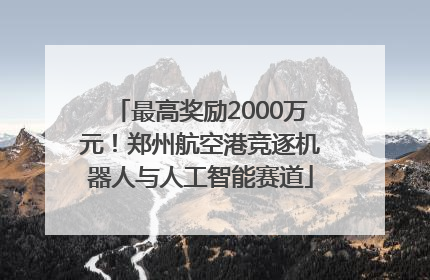 最高奖励2000万元！郑州航空港竞逐机器人与人工智能赛道