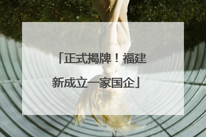 正式揭牌！福建新成立一家国企