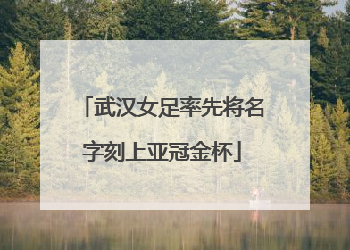 武汉女足率先将名字刻上亚冠金杯