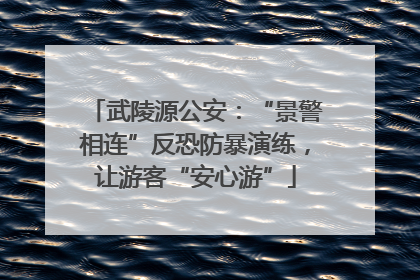 武陵源公安：“景警相连”反恐防暴演练，让游客“安心游”