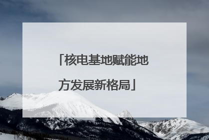 核电基地赋能地方发展新格局