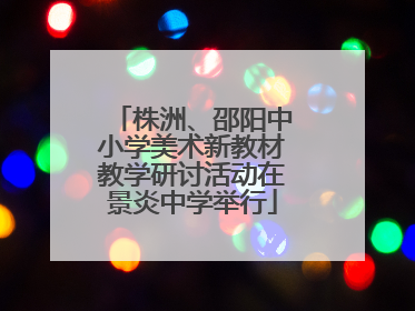 株洲、邵阳中小学美术新教材教学研讨活动在景炎中学举行