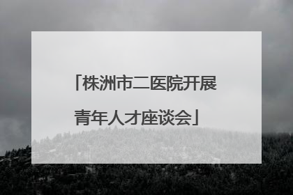 株洲市二医院开展青年人才座谈会