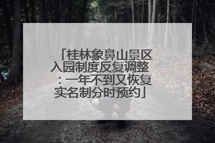 桂林象鼻山景区入园制度反复调整：一年不到又恢复实名制分时预约