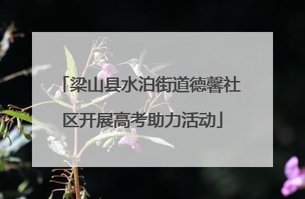 梁山县水泊街道德馨社区开展高考助力活动