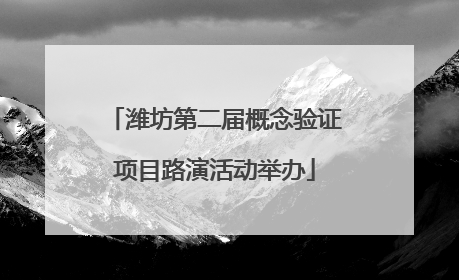 潍坊第二届概念验证项目路演活动举办