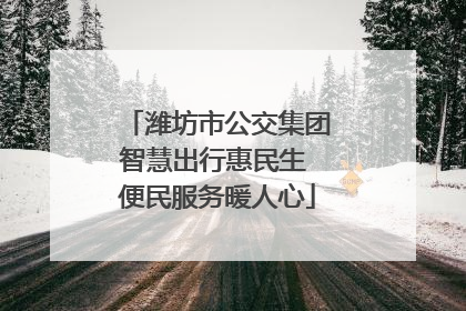 潍坊市公交集团智慧出行惠民生 便民服务暖人心