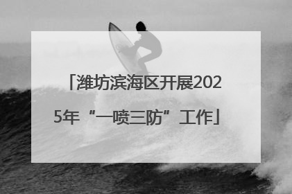 潍坊滨海区开展2025年“一喷三防”工作