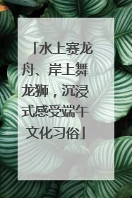 水上赛龙舟、岸上舞龙狮，沉浸式感受端午文化习俗