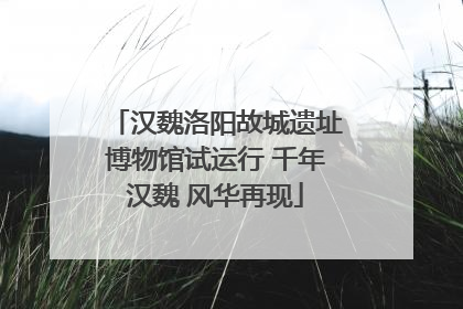 汉魏洛阳故城遗址博物馆试运行 千年汉魏 风华再现