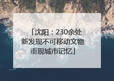 沈阳：230余处新发现不可移动文物重现城市记忆