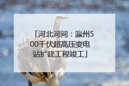 河北河间：瀛州500千伏超高压变电站扩建工程竣工