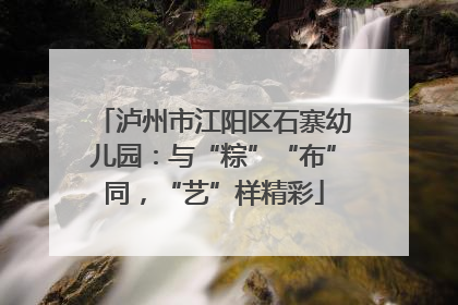 泸州市江阳区石寨幼儿园：与“粽”“布”同，“艺”样精彩
