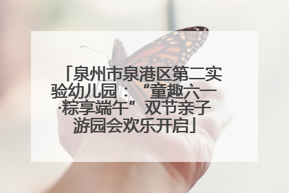 泉州市泉港区第二实验幼儿园：“童趣六一·粽享端午”双节亲子游园会欢乐开启