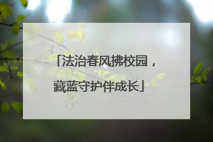 法治春风拂校园，藏蓝守护伴成长