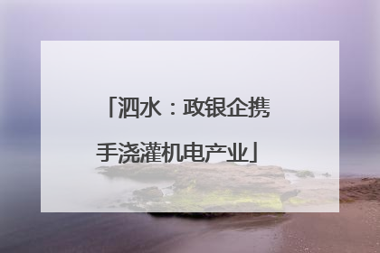 泗水：政银企携手浇灌机电产业