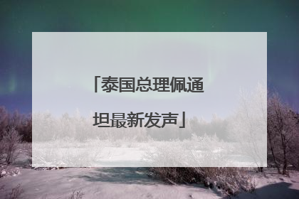 泰国总理佩通坦最新发声