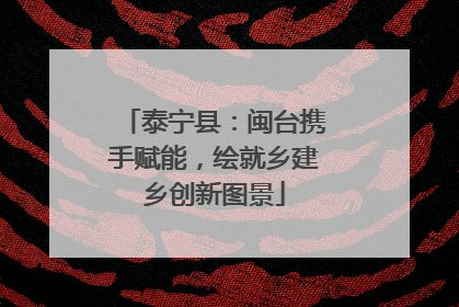 泰宁县：闽台携手赋能，绘就乡建乡创新图景