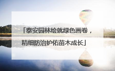 泰安园林绘就绿色画卷，精细防治护佑苗木成长