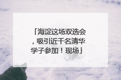 海淀这场双选会，吸引近千名清华学子参加！现场