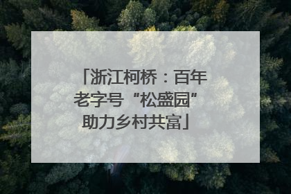 浙江柯桥：百年老字号“松盛园”助力乡村共富