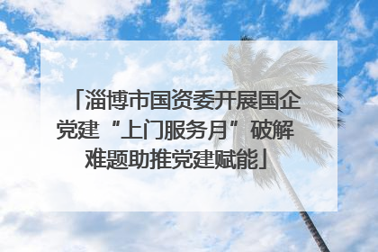 淄博市国资委开展国企党建“上门服务月”破解难题助推党建赋能