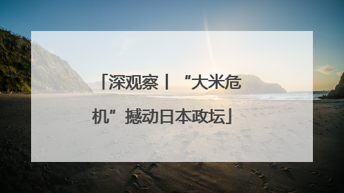 深观察丨“大米危机”撼动日本政坛
