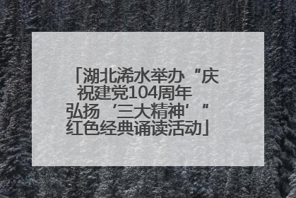 湖北浠水举办“庆祝建党104周年 弘扬‘三大精神’”红色经典诵读活动