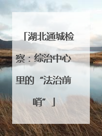 湖北通城检察：综治中心里的“法治前哨”