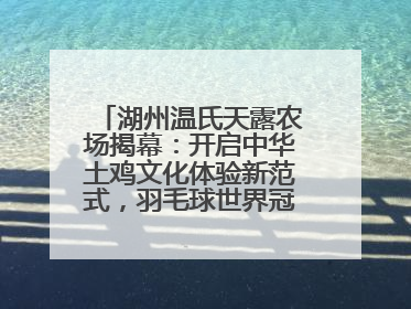 湖州温氏天露农场揭幕：开启中华土鸡文化体验新范式，羽毛球世界冠军郑思维助力品牌兴农