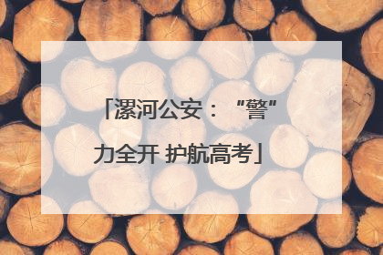 漯河公安：“警”力全开 护航高考