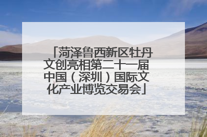 菏泽鲁西新区牡丹文创亮相第二十一届中国（深圳）国际文化产业博览交易会