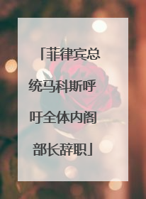 菲律宾总统马科斯呼吁全体内阁部长辞职