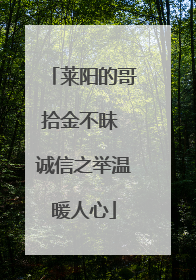 莱阳的哥拾金不昧 诚信之举温暖人心