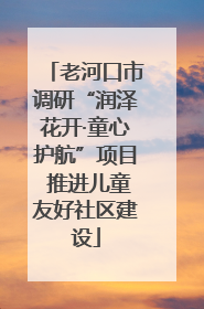 老河口市调研“润泽花开·童心护航”项目 推进儿童友好社区建设