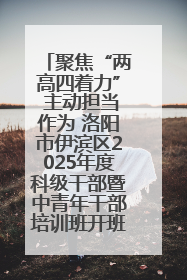 聚焦“两高四着力” 主动担当作为 洛阳市伊滨区2025年度科级干部暨中青年干部培训班开班